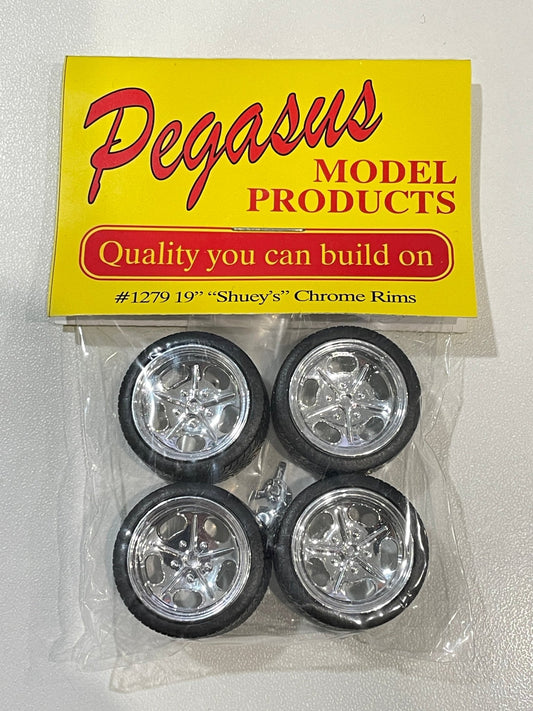 Pegasus 19"Shueys Chrome Wheels - Lazy Modeller