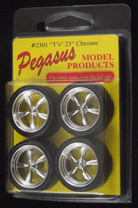 Pegasus 23" T's Chrome Wheels - Lazy Modeller
