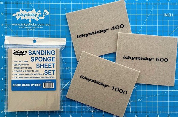 Sanding Sponge 400-600-1000 grit - Lazy Modeller