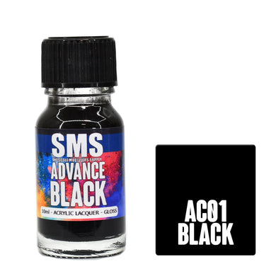 SMS Advance AC01 Black 10ml - Lazy Modeller