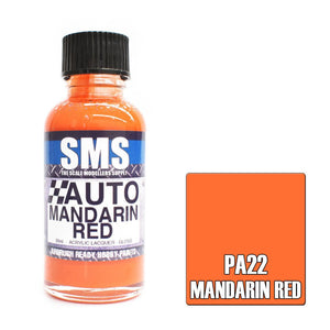 SMS Auto PA22 Holden Mandarin Red 30ml - Lazy Modeller