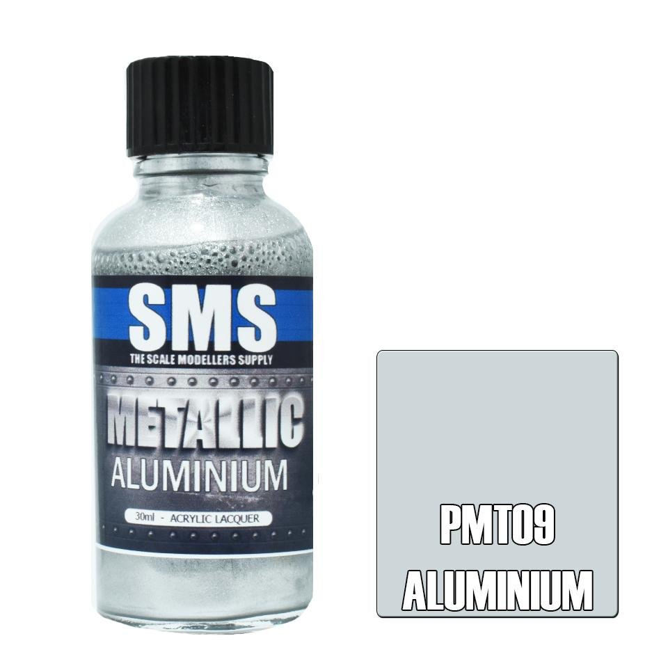 SMS Metallic PMT09 Aluminium 30ml - Lazy Modeller