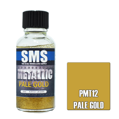 SMS Metallic PMT12 Pale Gold 30ml - Lazy Modeller
