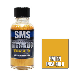 SMS Metallic PMT14 Inca Gold 30ml - Lazy Modeller
