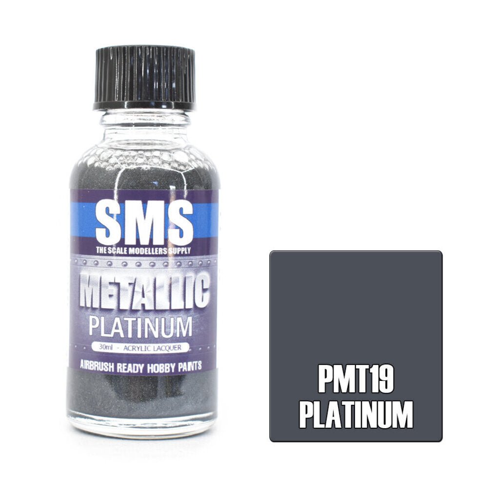 SMS Metallic PMT19 Platinum 30ml - Lazy Modeller