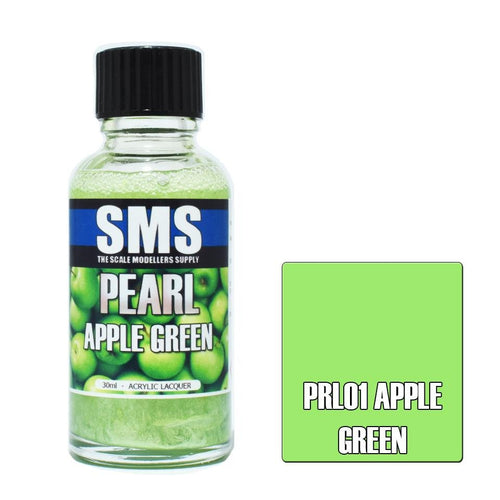SMS Pearl PRL01 Apple Green Pearl 30ml - Lazy Modeller