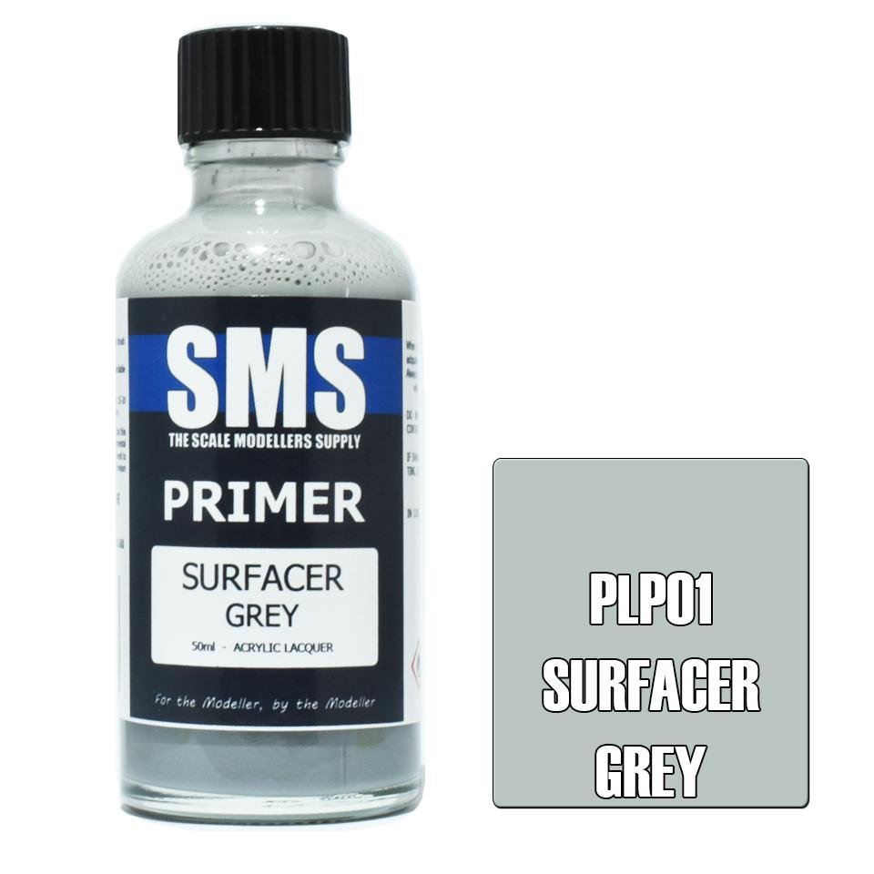 SMS PLP01 Surfacer Grey 50ml - Lazy Modeller