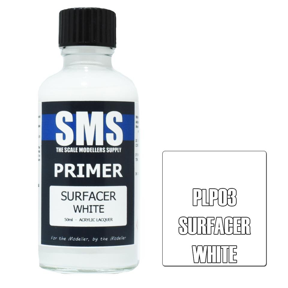 SMS PLP03 Surfacer White 50ml - Lazy Modeller