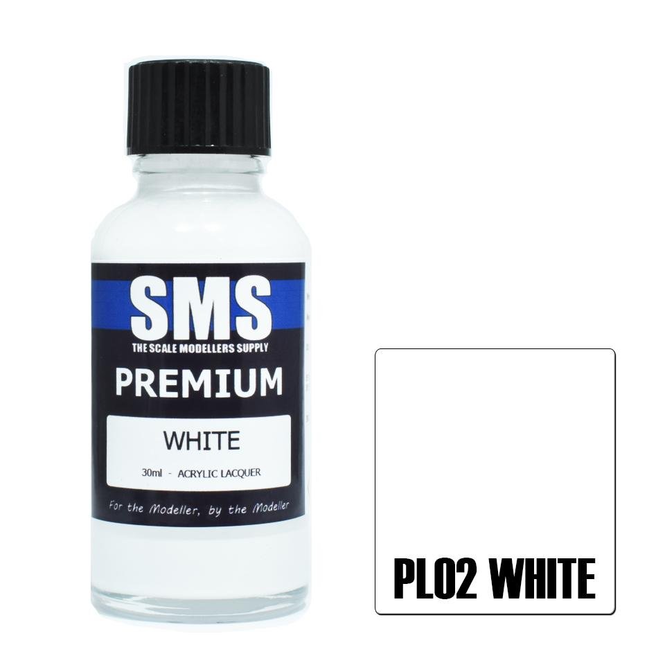 SMS Premium PL02 White 30ml - Lazy Modeller