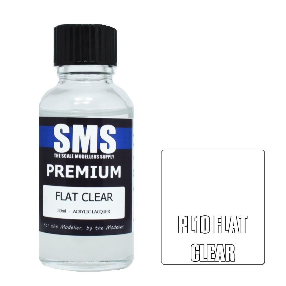 SMS Premium PL10 Flat Clear 30ml - Lazy Modeller