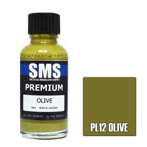 SMS Premium PL12 Olive 30ml - Lazy Modeller
