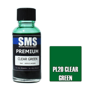 SMS Premium PL20 Clear Green 30ml - Lazy Modeller