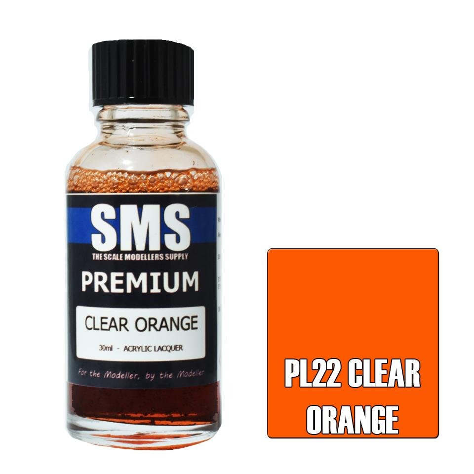 SMS Premium PL22 Clear Orange 30ml - Lazy Modeller