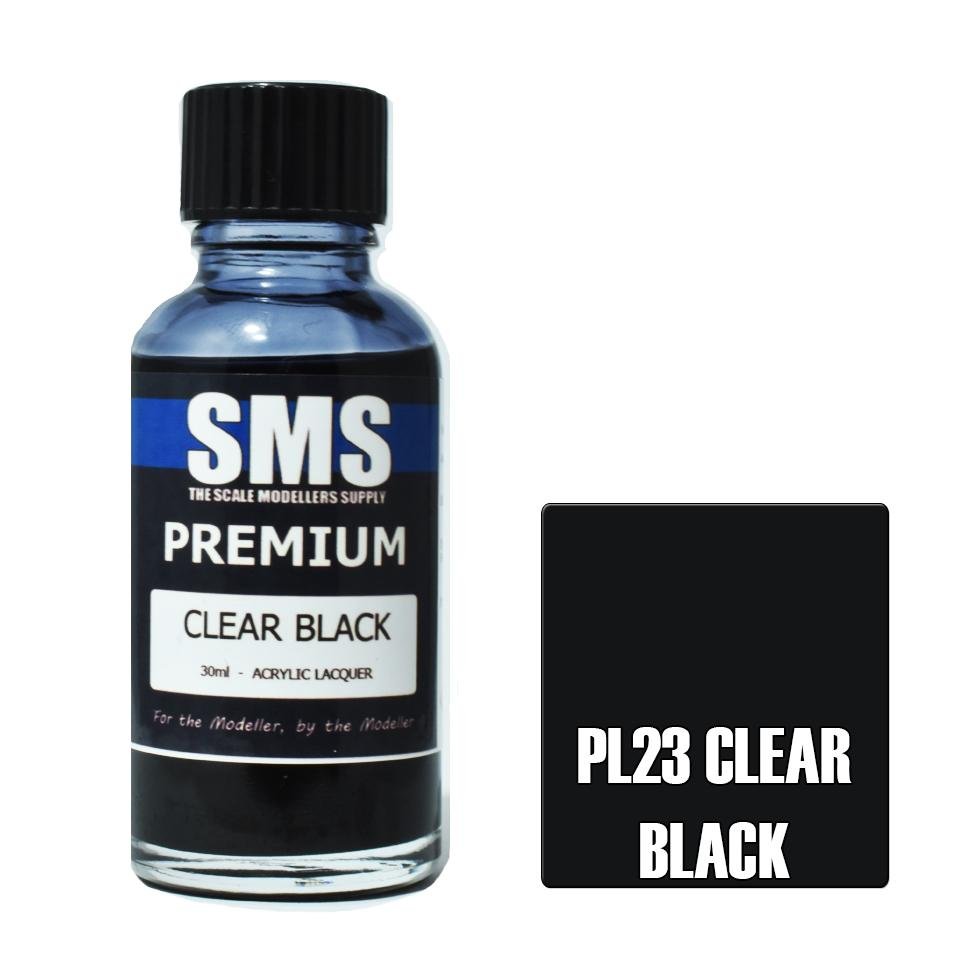 SMS Premium PL23 Clear Black 30ml - Lazy Modeller