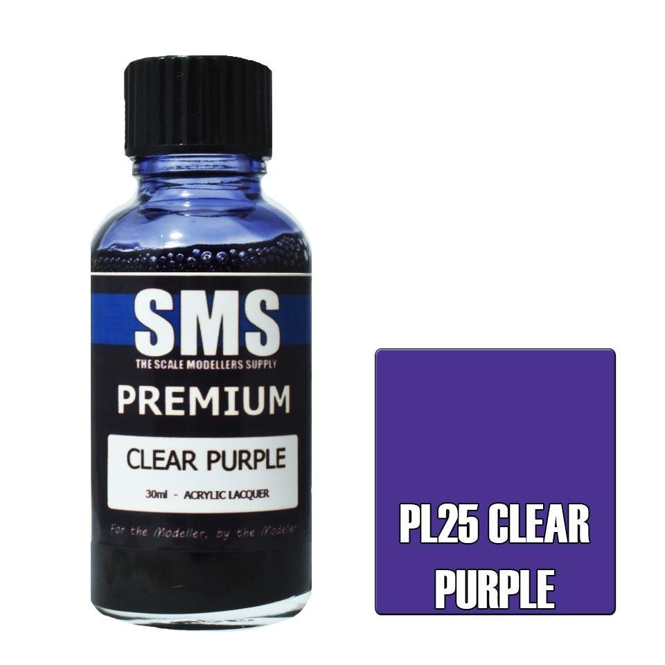 SMS Premium PL25 Clear Purple 30ml - Lazy Modeller