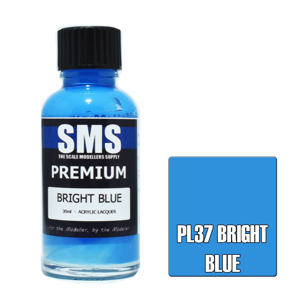 SMS Premium PL37 Bright Blue 30ml - Lazy Modeller