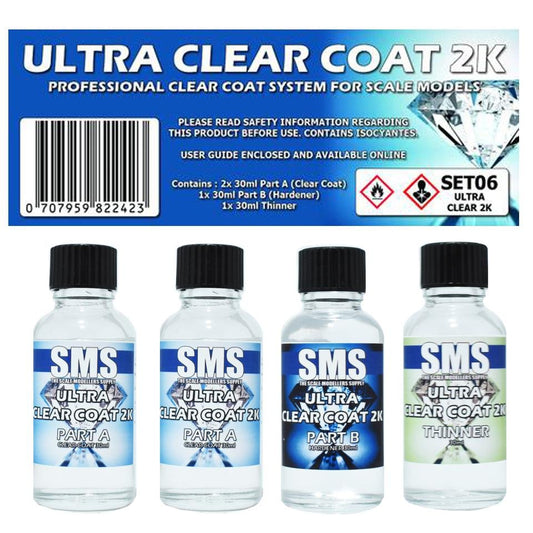 SMS SET06 2K Ultra Clear Coat Set - Lazy Modeller