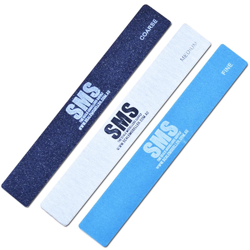 SMS SND04 Sanding Sticks 3pc Mixed Grit - Lazy Modeller